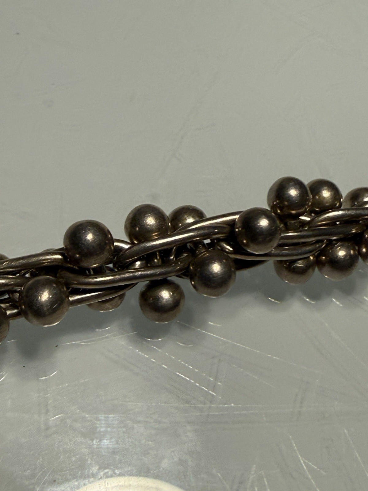 Silpada 925 Sterling Silver DNA Bead Ball Link Toggle Bracelet – Mexico