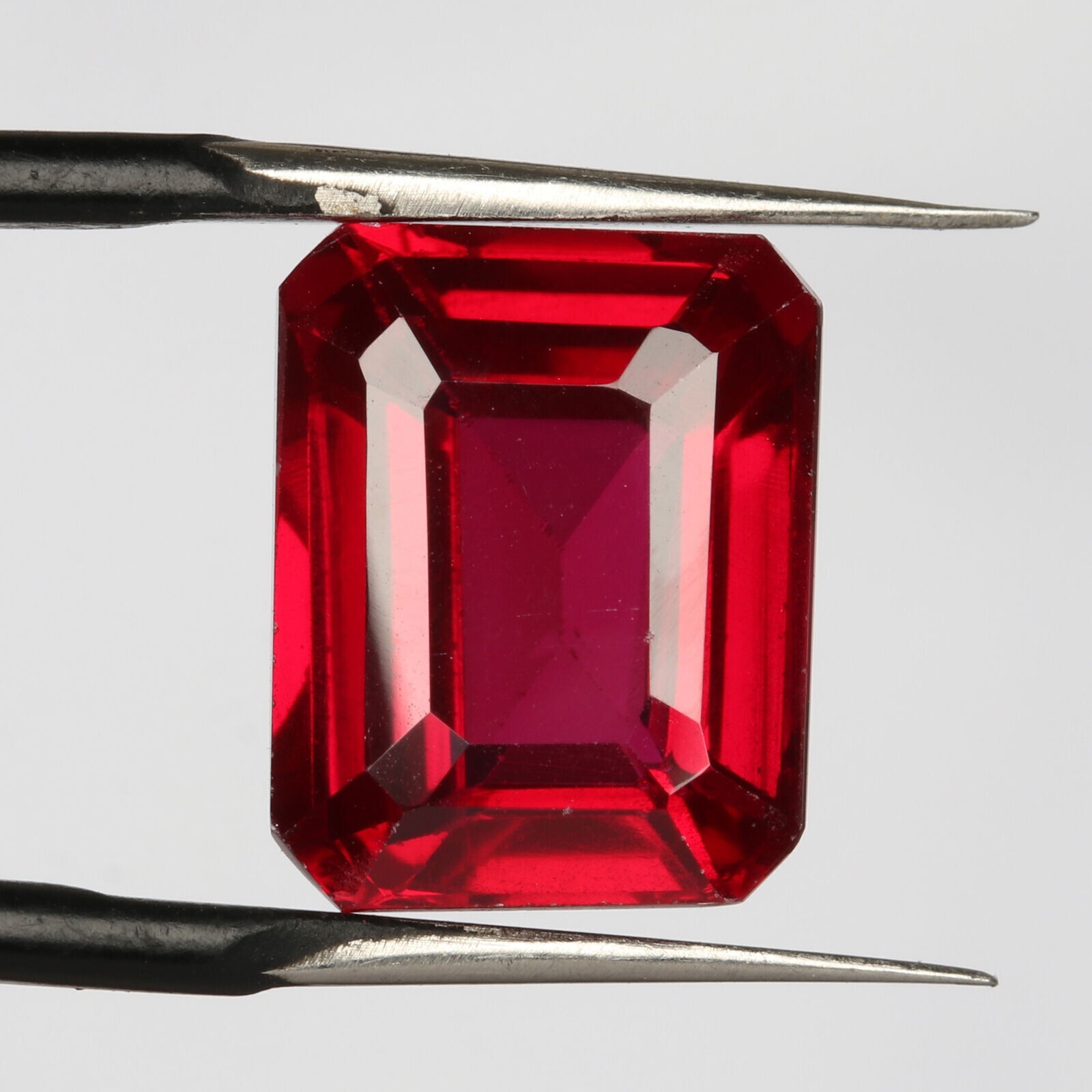 10+ Ct Natural Ruby Red Excellent Emerald Shape EGL CERTIFIED Loose Gemstone