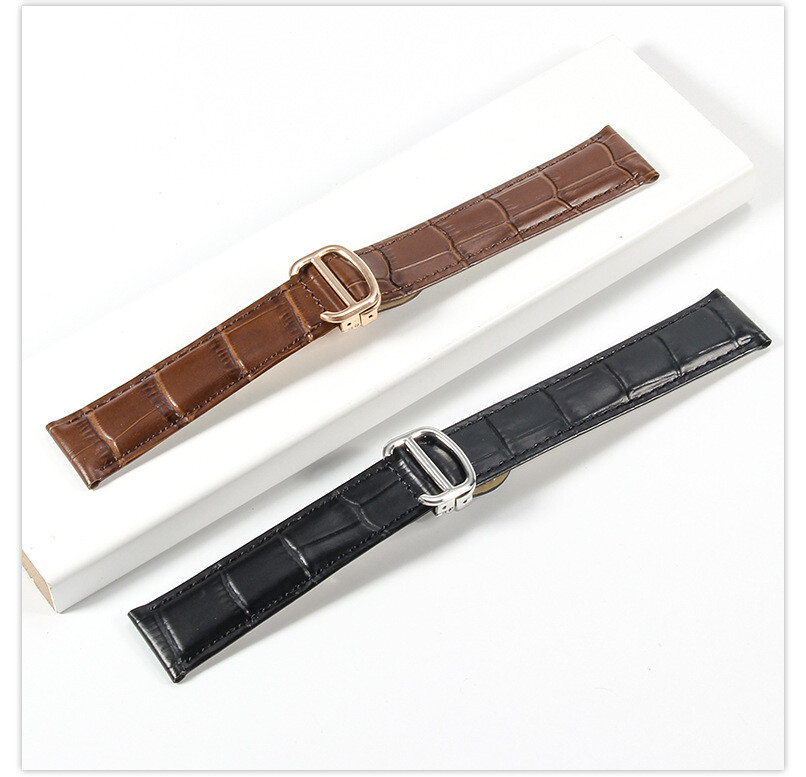Single Ended Genuine Leather Watch Band Strap for Ctier 16 17 18 20 22 23 25mm