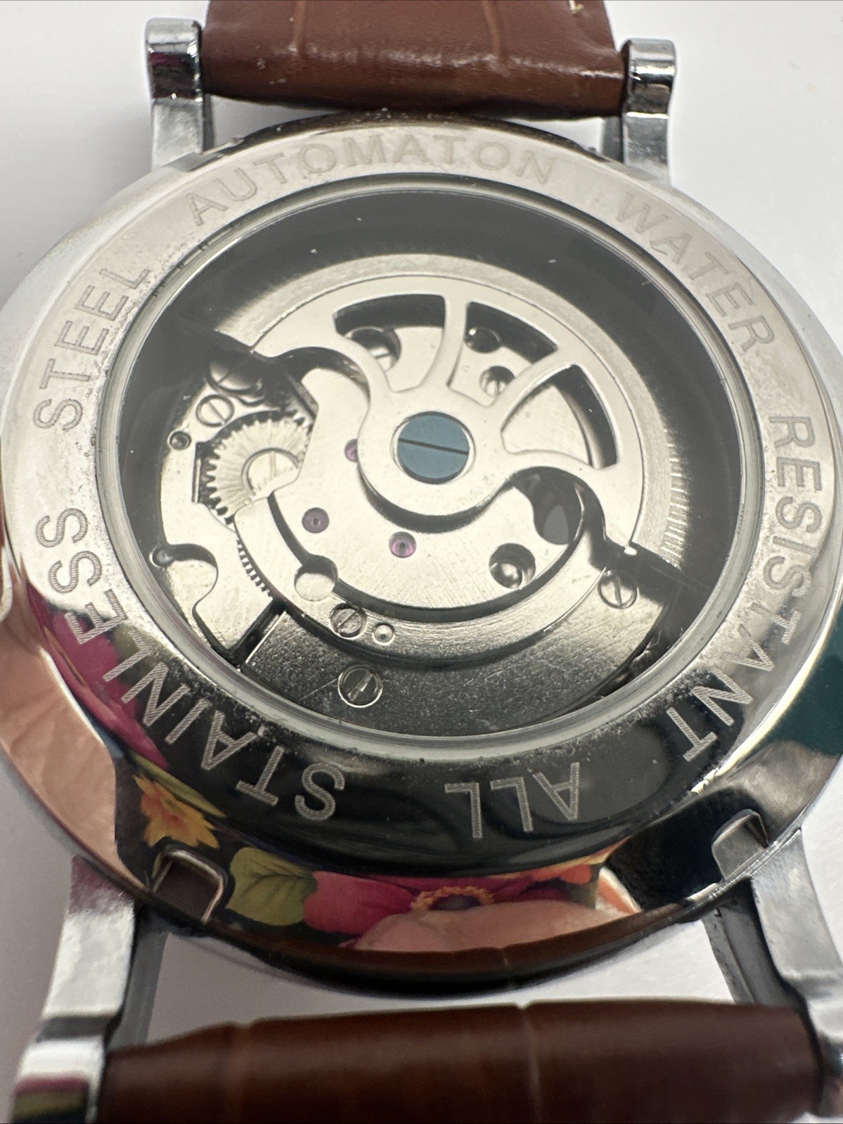 BIBI Men’s Luxury Watch B0108, 47mm Skeleton Dial, Leather Strap, New