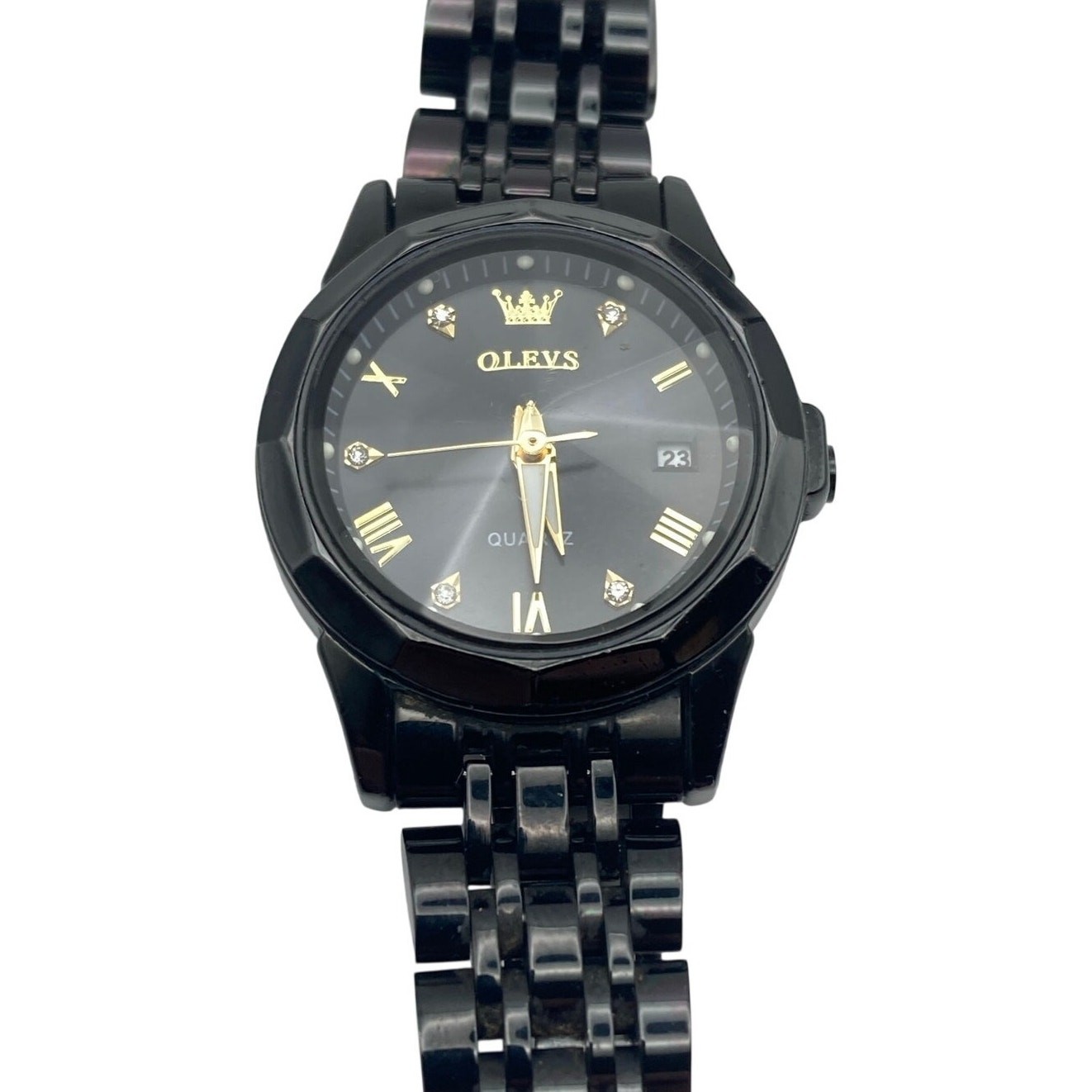 Olevs Women’s Pyramid Crystal Watch 28mm – Fresh Battery – 9931L WR Date Size 6″