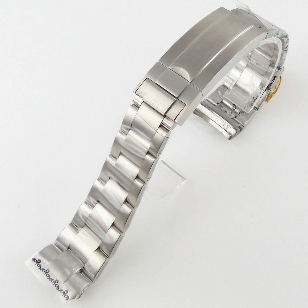 20mm 316L Steel Solid Jubilee Bracelet Fit 40mm Sub President Oyster Mens Watch
