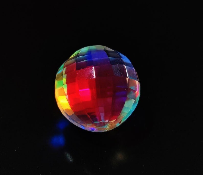 50.5 Ct+ Mystic Topaz Rainbow Color Natural Ball Shape Certified Loose Gemstone