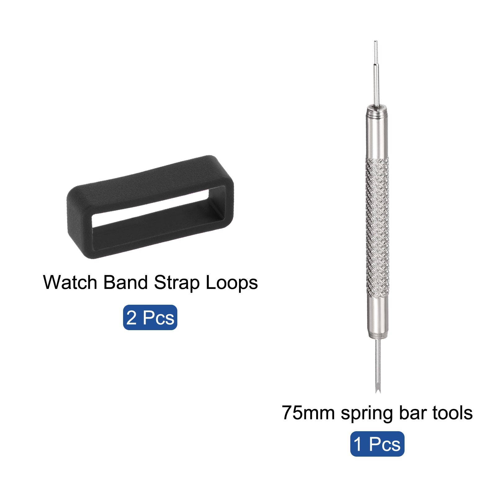 Watch Band Strap Watch Retainers for 22mm Width Watch Band Mix Colors 1Set