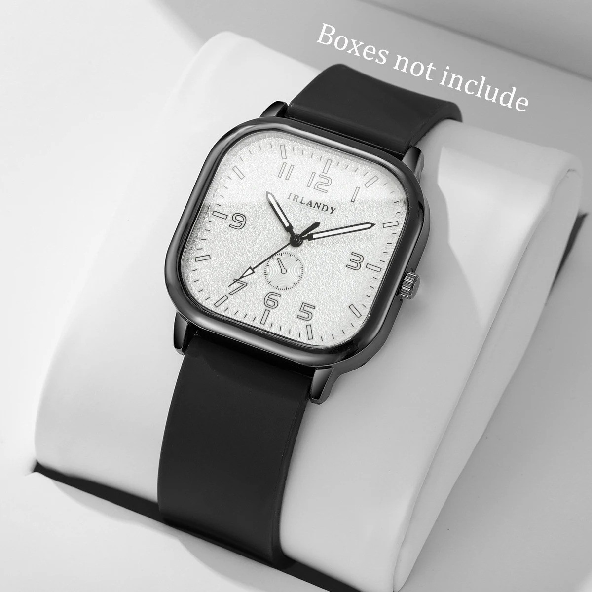 Square Quartz Watch Silicone Strap Casual Sports Men Women
