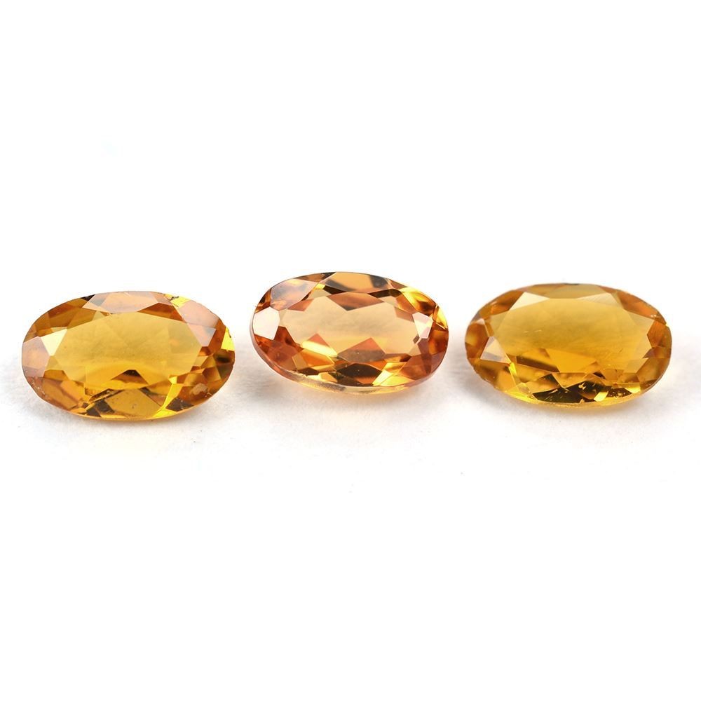 7/5mm Natural Oval Lively Golden Yellow Tourmaline 55.84 tcw 75 pc LOT