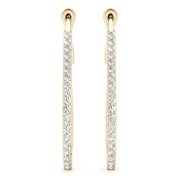Tear Drop Hoop Earrings For Women Lab Grown Diamond VS F 0.50-1.00 Ct 14K Gold