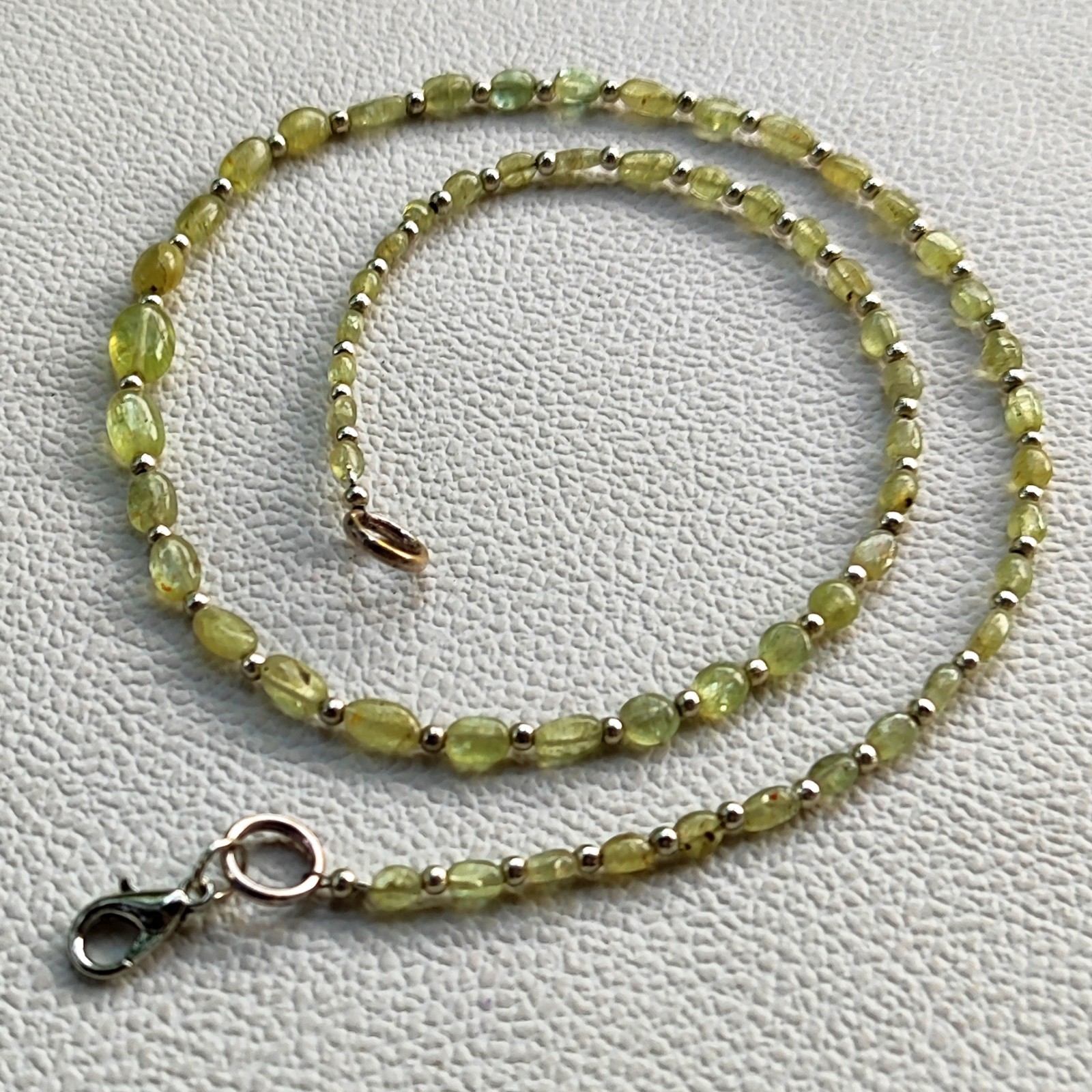 Natural Chrysoberyl Cats Eye 5-8mm Smooth Nugget Gem Beads 17″ Necklace India