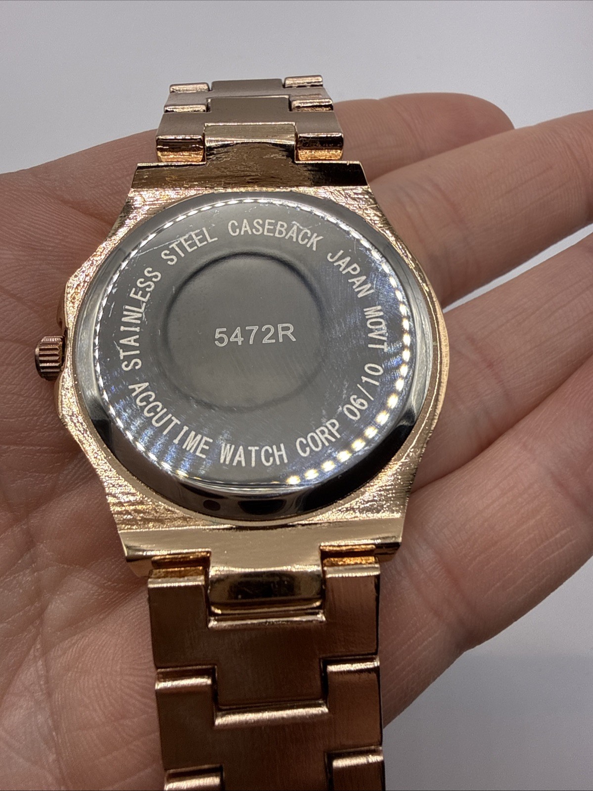 Kim Rogers Women’s Rose Gold Tone Rhinestone Quartz Watch New Battery Works