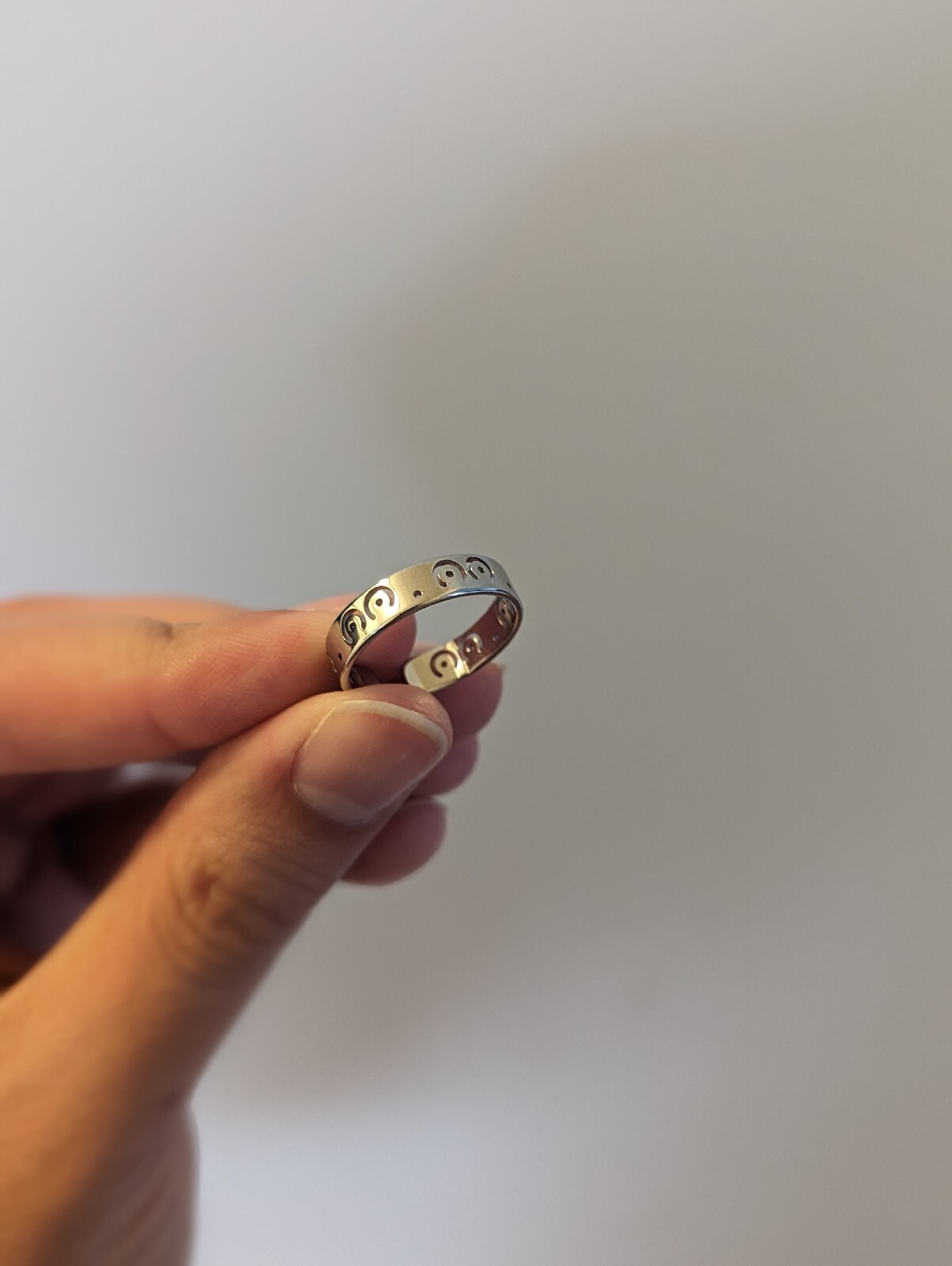 New Stainless Steel Adjustable Open Rings Silver Plated Round Shape Unisex Ring