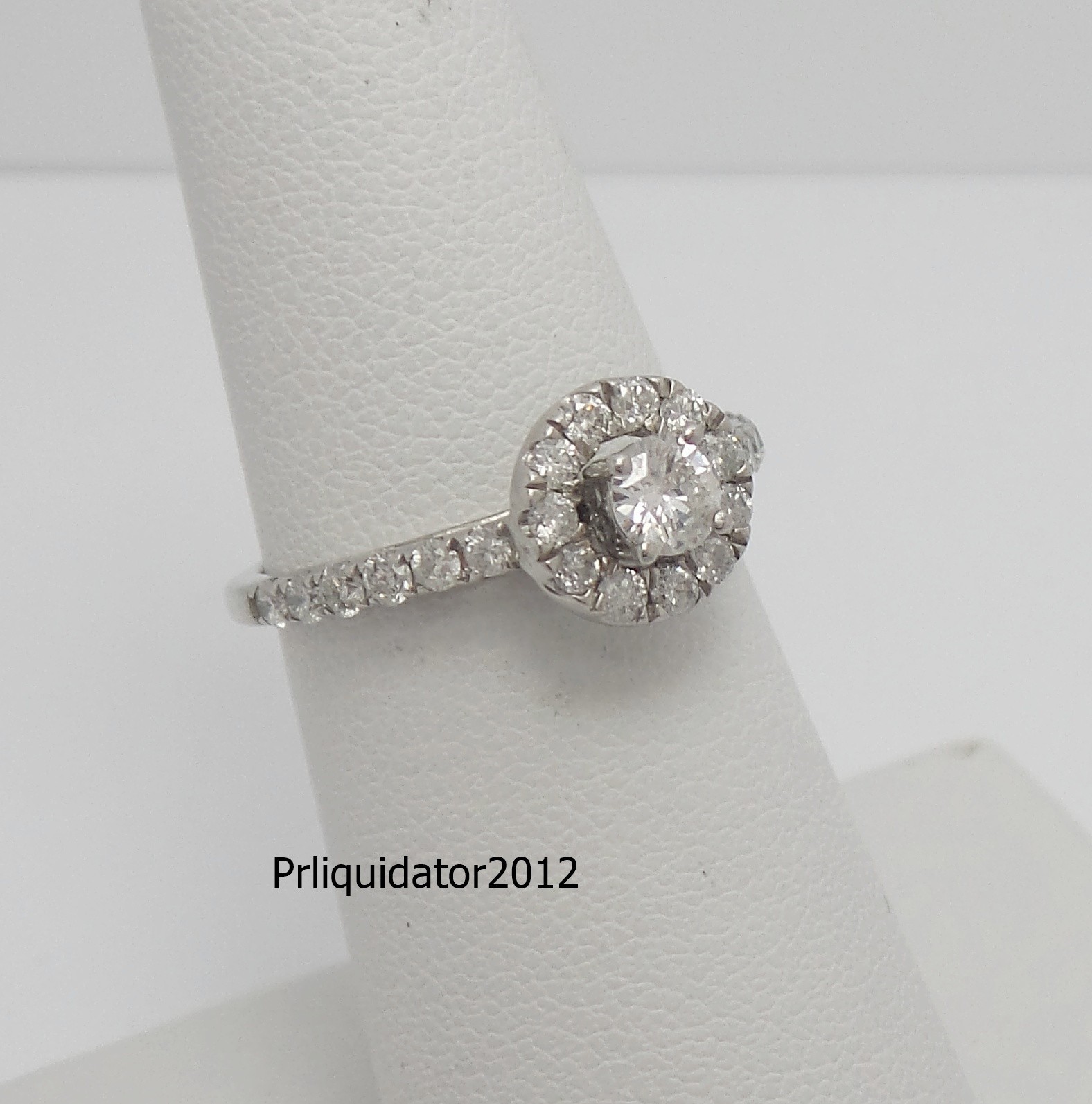 3/4CT Natural Round Diamond Engagement Wedding Bridal Ring 10K White Gold Band