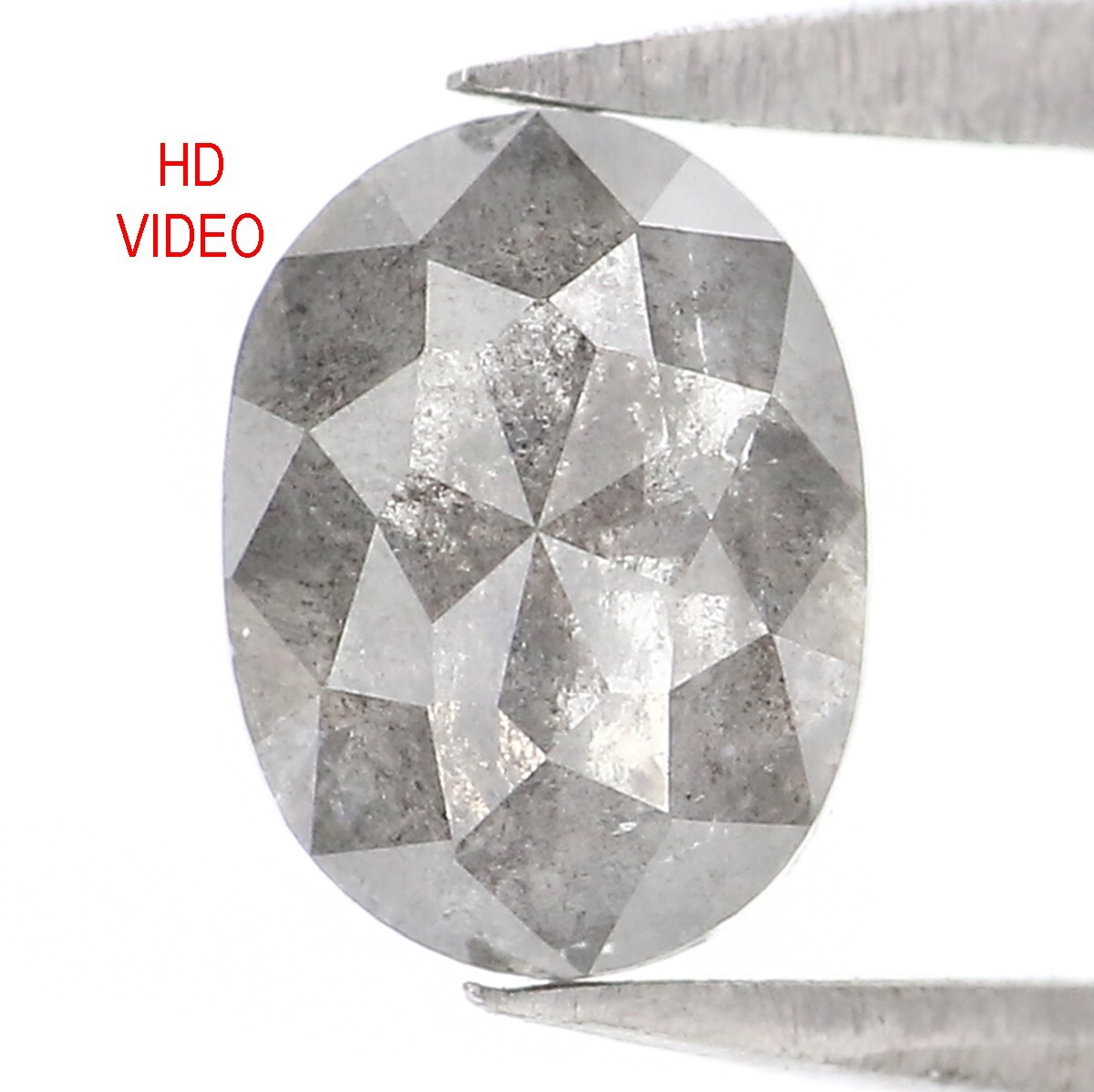 1.00 CT Natural Loose Oval Shape Diamond 6.90 MM Salt And Pepper Diamond NQ1349