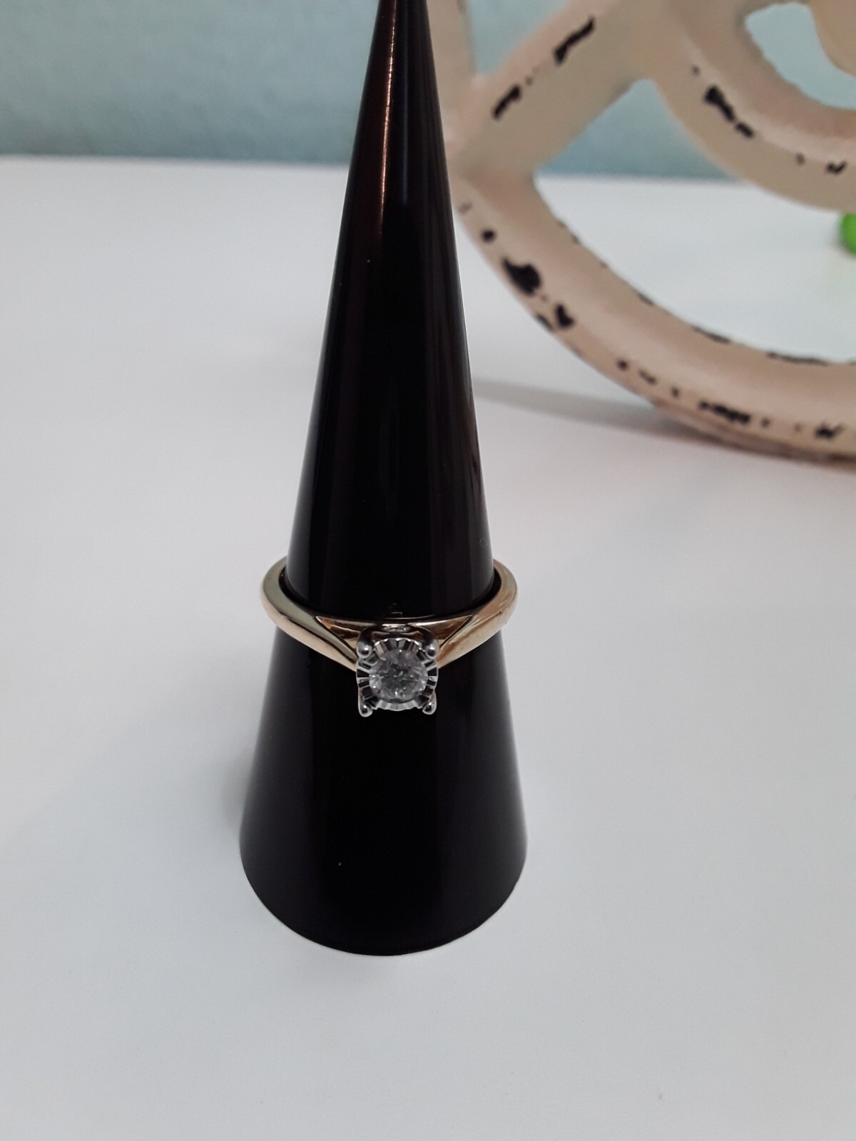 Vintage 10kt GoldDiamond Ring Size 7 Stamped +Tested 10k Gold, Natural diamond