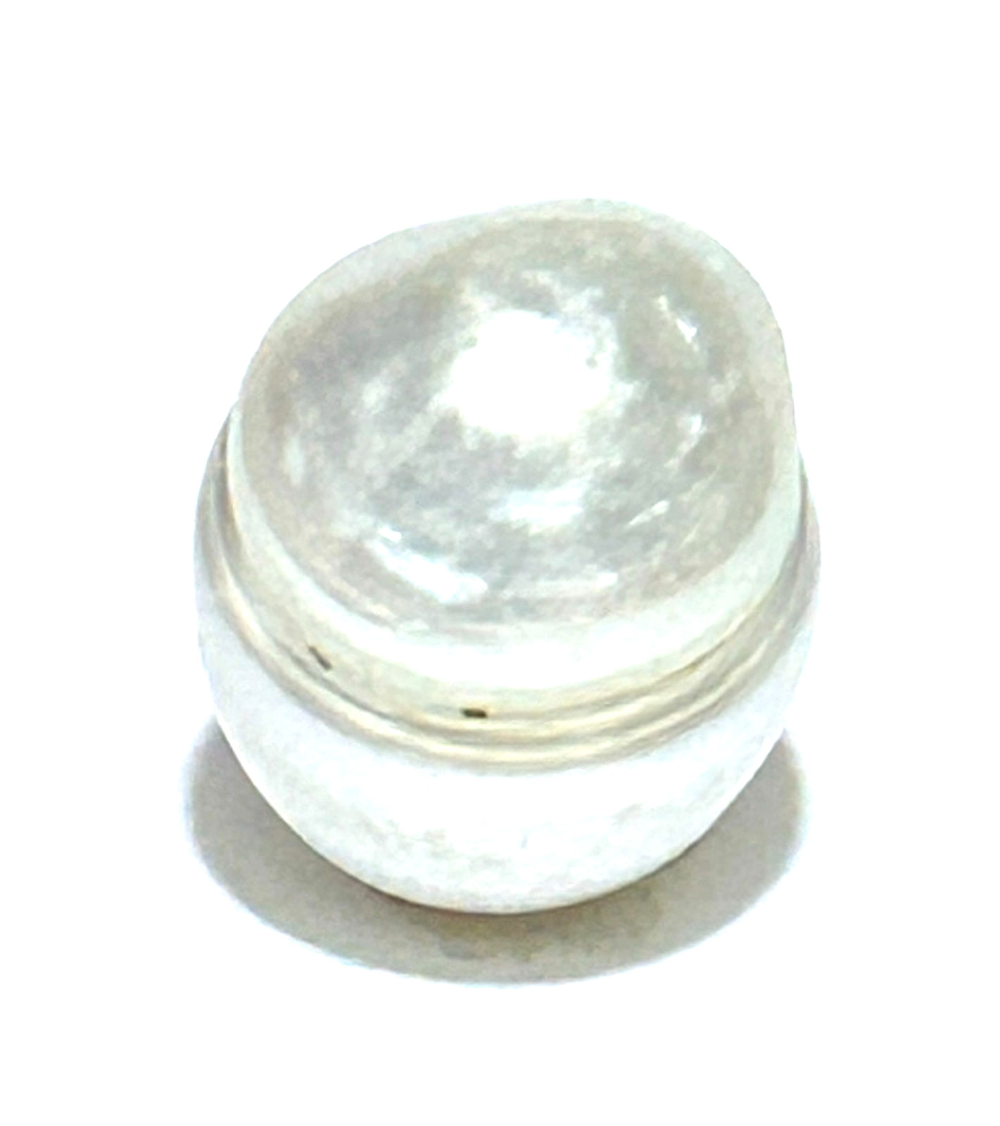 Baroque 11.6 x 15.1mm Natural Silver-White Indonesian South Sea Cultured Pearl