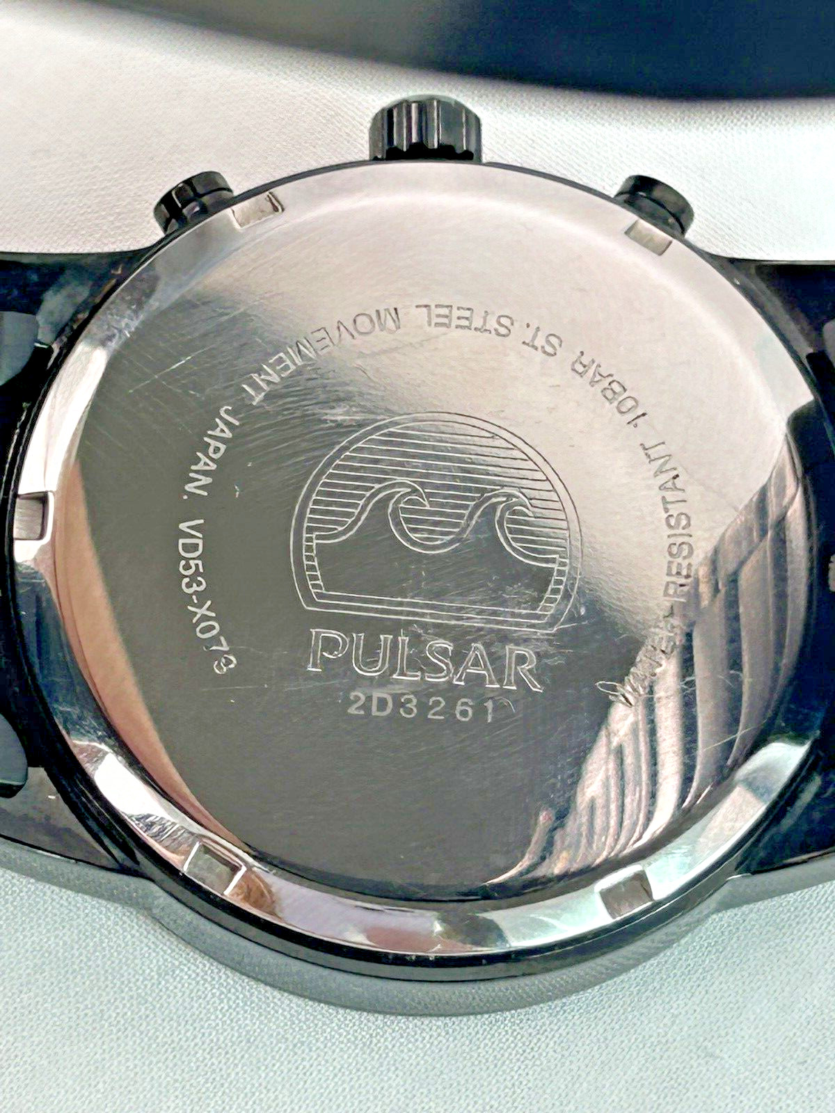 Pulsar VD53-X079 Mens Chronograph Analog Watch All Black Tone Date 44 mm