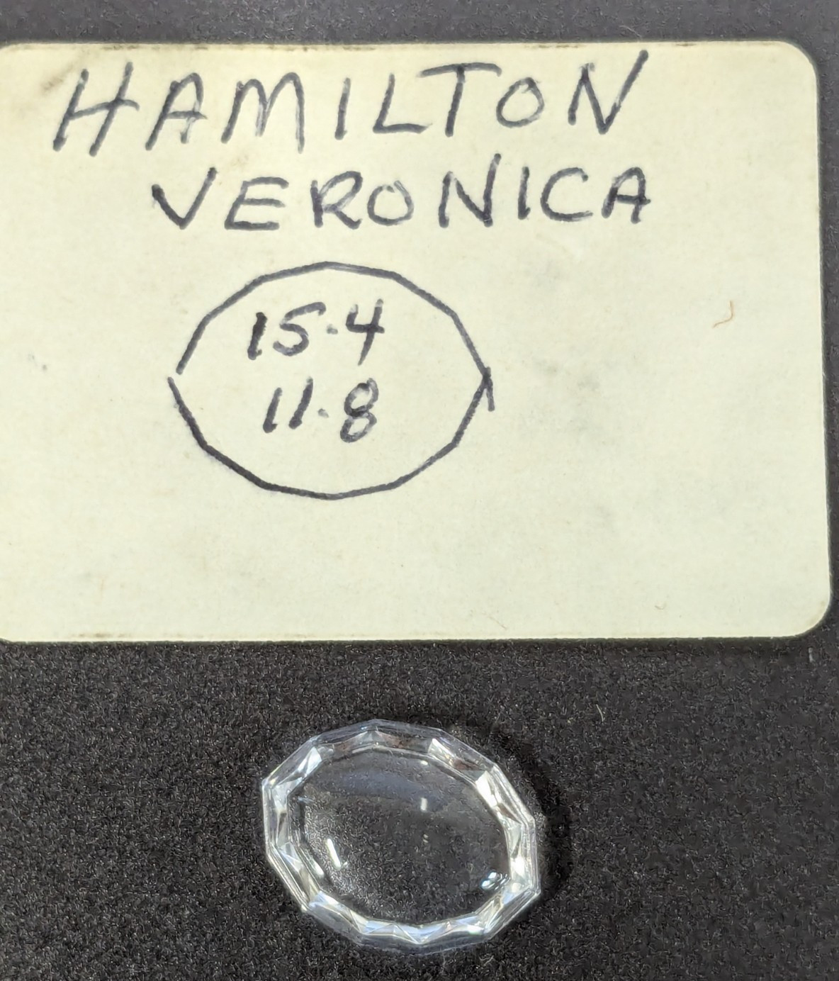 NOS Acrylic Watch Crystal for Hamilton Veronica 15.4mm x 11.8mm – Faceted