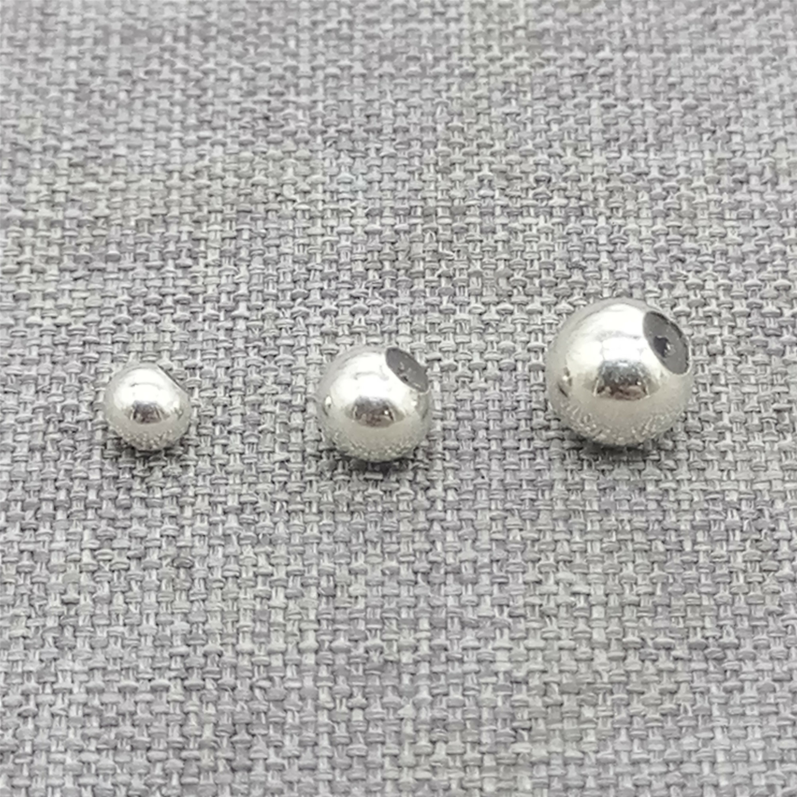 20pcs of 925 Sterling Silver Silicone Beads 3mm 4mm 5mm Stopper Bead w/ Silicone