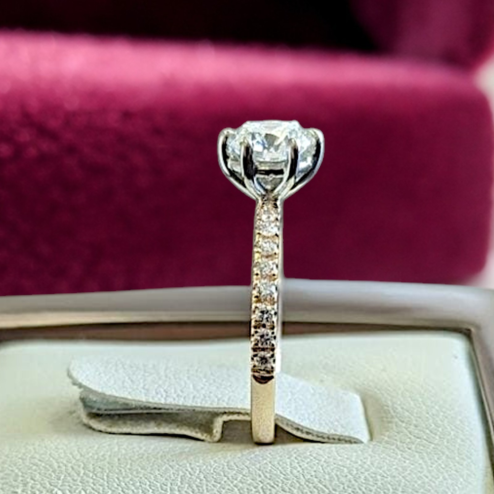 2.25 Ct Round Cut IGI Lab Grown Diamond Wedding Ring 14k Multi-Tone Gold F VVS2