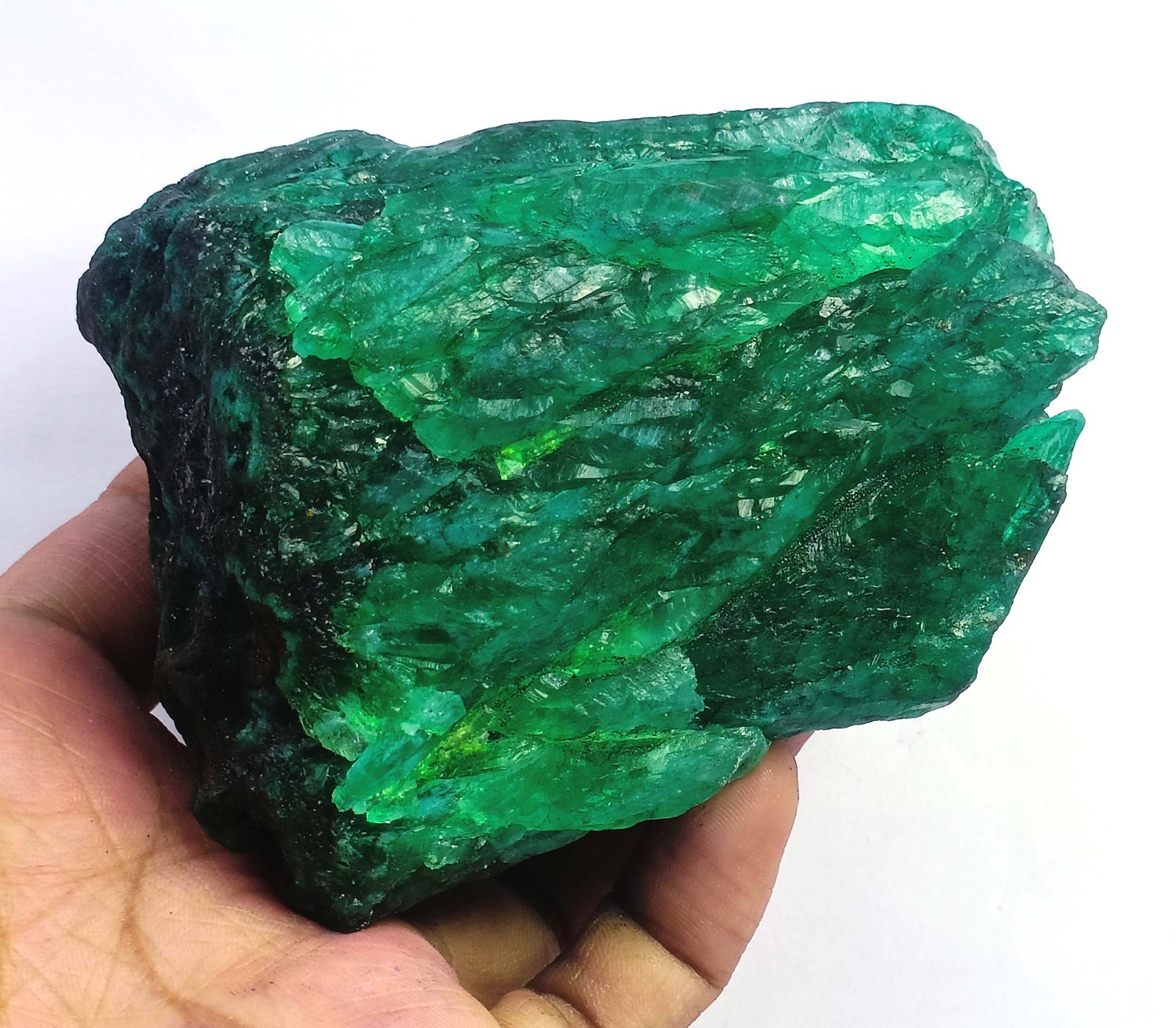 Superior Certified 1600 Ct Natural Green Emerald Rough IGL Loose Gemstone 6AHZ