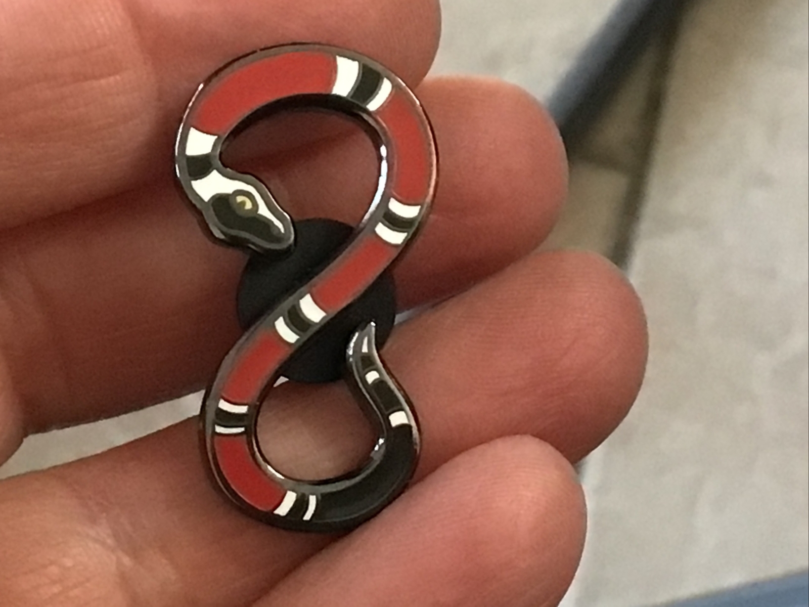 Pintrill Red Milk Snake Pin