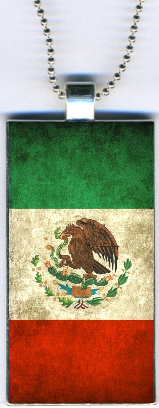 Mexico Mexican Flag Pendant Charm Necklace With FREE 24″ Chain NEW NICE