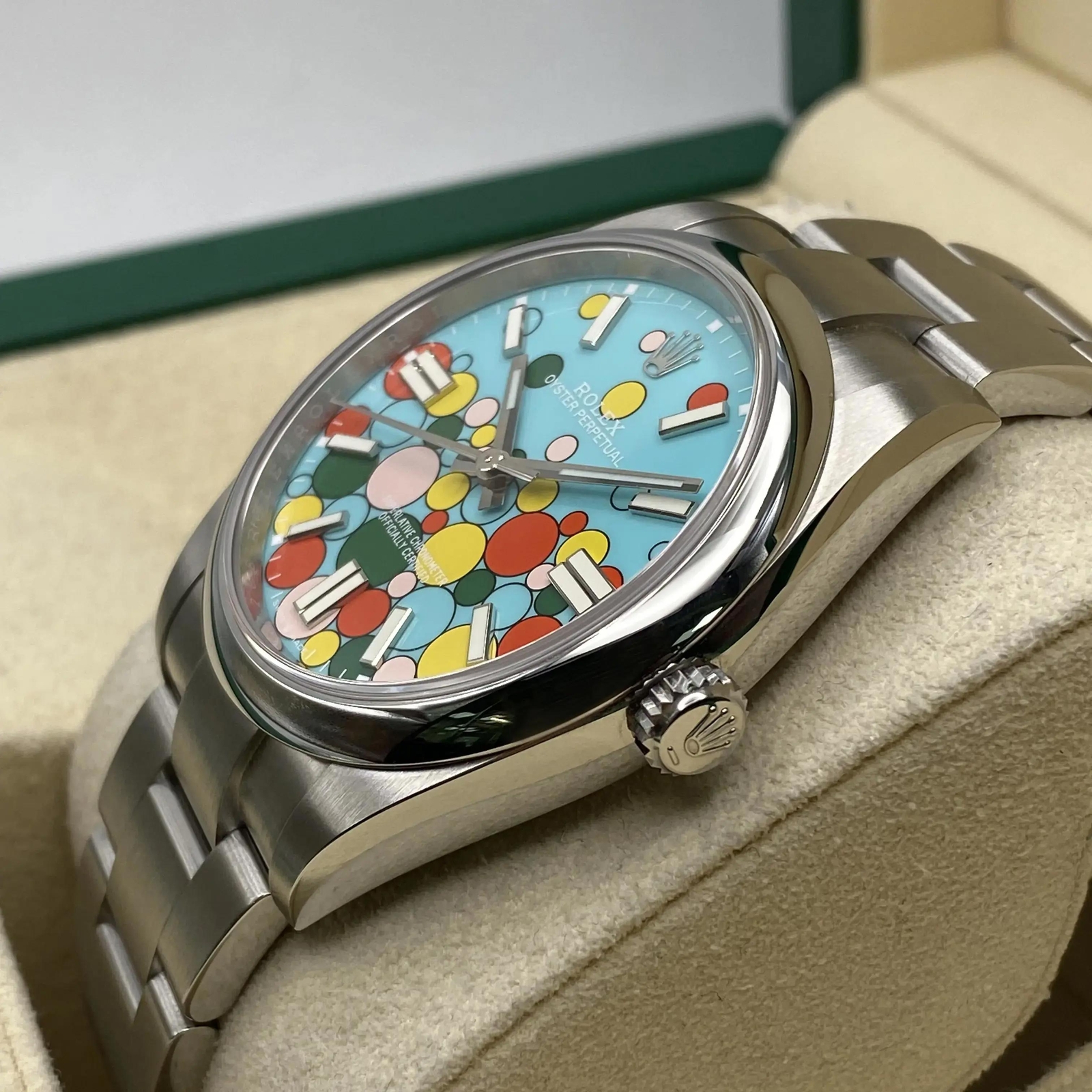 Rolex Oyster Perpetual 41mm Steel Celebration Dial Oyster Automatic Watch 124300