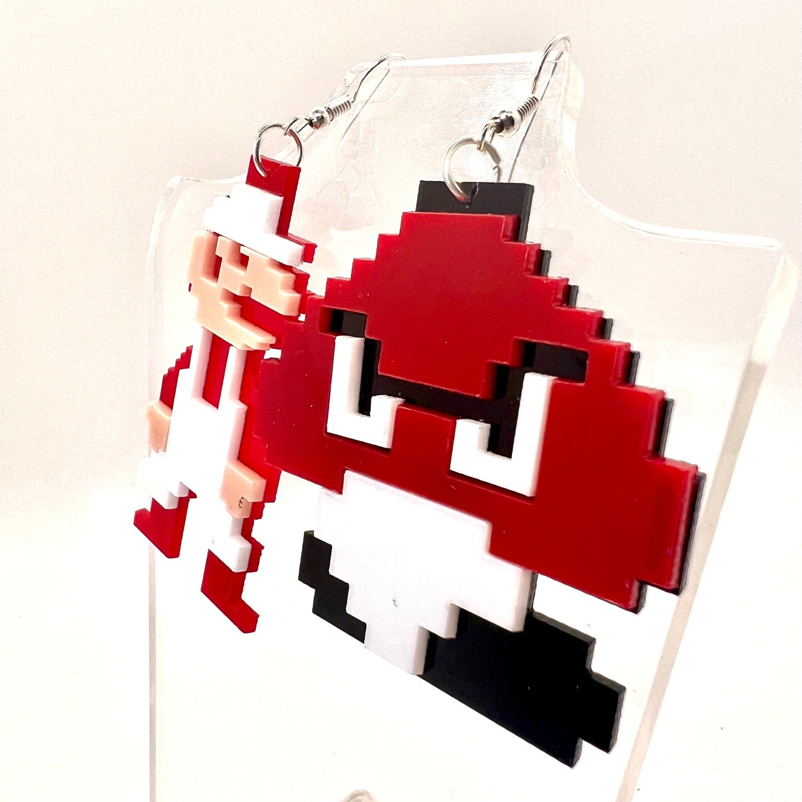 Mario Mushroom Earrings | Y2K Gamer Jewelry | Retro Video Game Earrings