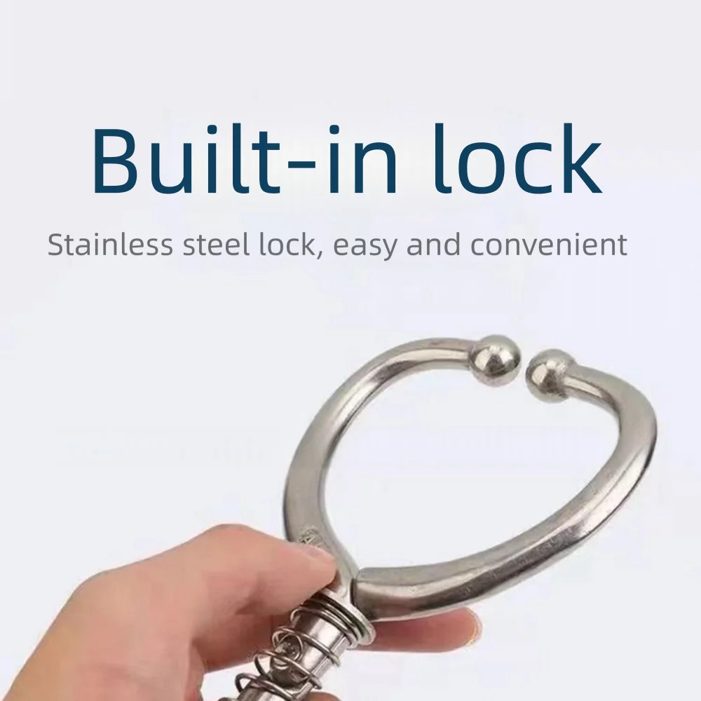 Stainless Steel Cattle Nose Ring anti Rust Spring-Loaded Bull Nose Clamp Reusabl