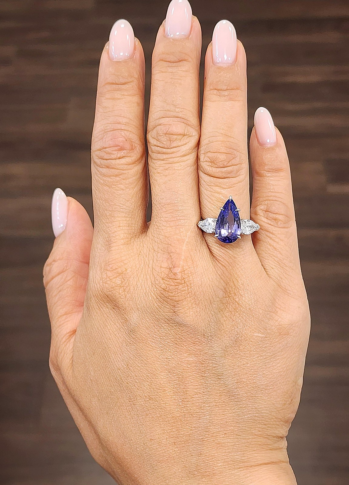 5.09 ct GIA Certified NH Color Change Sapphire & Diamond Ring