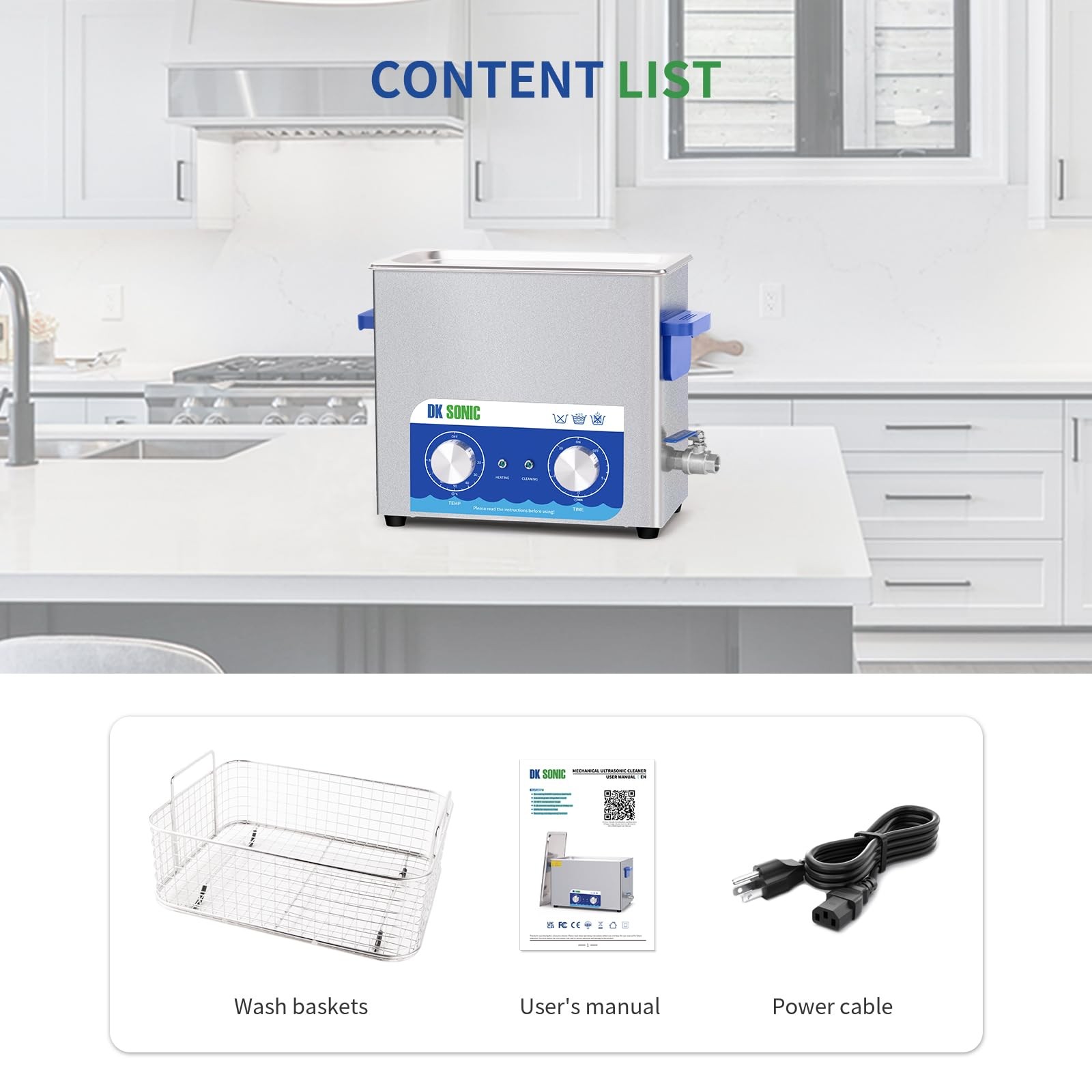 Ultrasonic Cleaner,6L 180W Sonic Cleaner with Heater&Mechanical Timer,Ultraso…