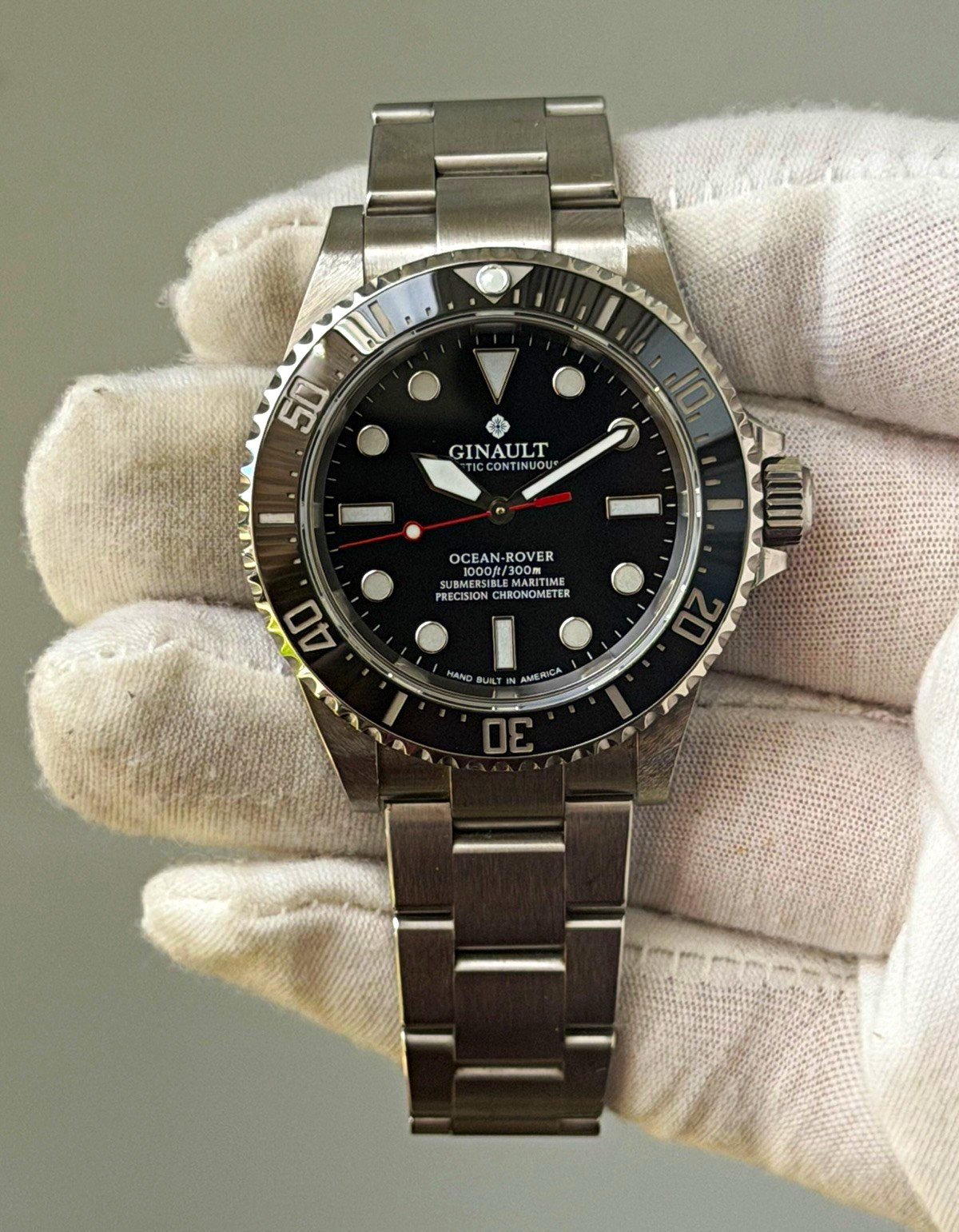Ginault Ocean-Rover 2 40mm Automatic Black Dial Steel Bracelet 300m