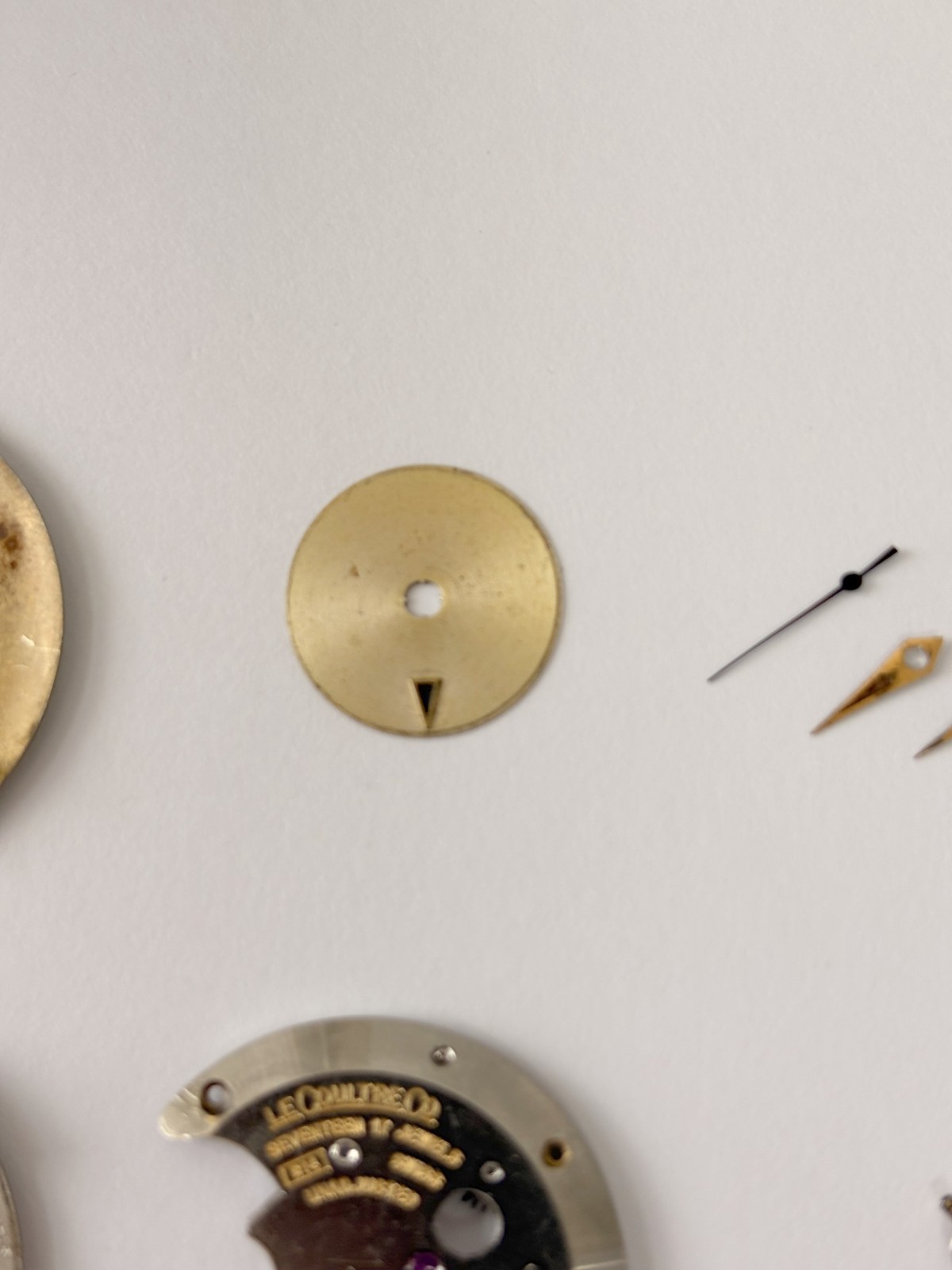 Jaeger LeCoultre Cal 814 Memovox Alarm Movement Part Balance Fork Barrel Wheel 2