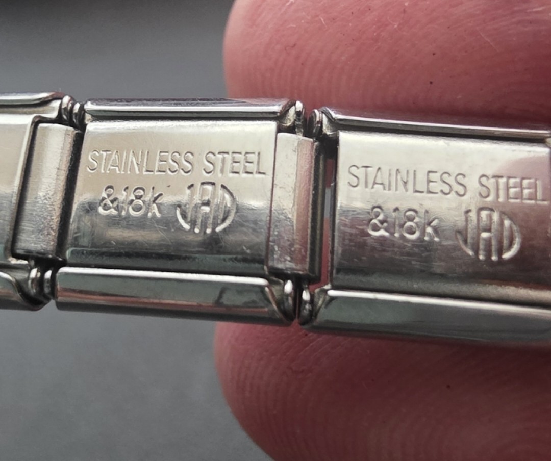 JAD Stainless Steel Link With Some 18k Little Charms