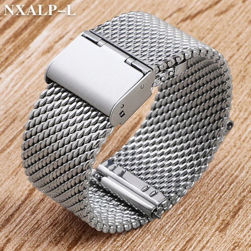 1.0 Milanese Mesh Stainless Steel Watch Band Bracelet 18Mm 20Mm 22Mm 24Mm Bracel