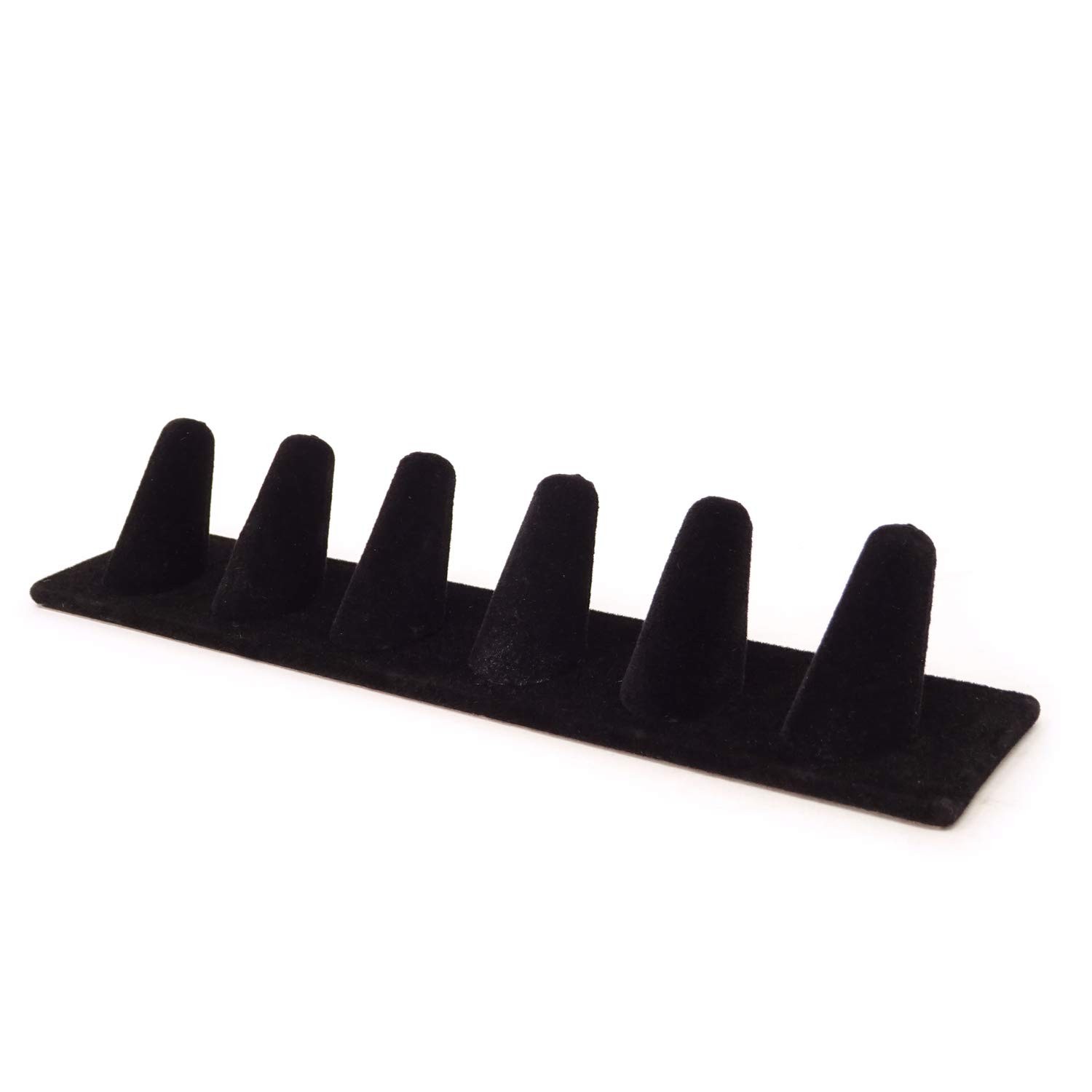 Honbay Black Velvet 6 Finger Ring 21×4.2×3.6cm/8.26×1.65×1.42inch, black