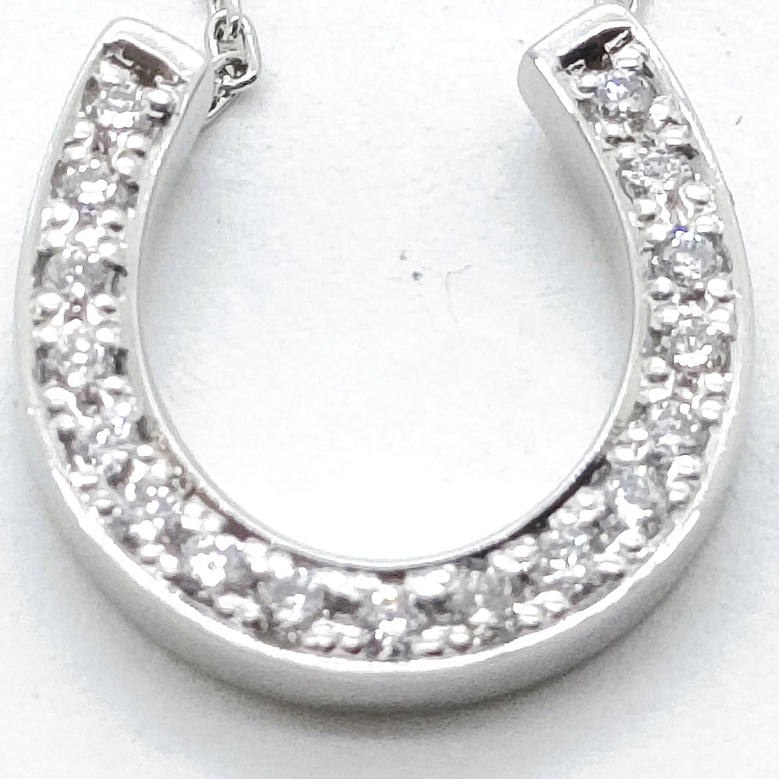 Jewelry Necklace Natural Diamond 0.14ct Platinum 4524445