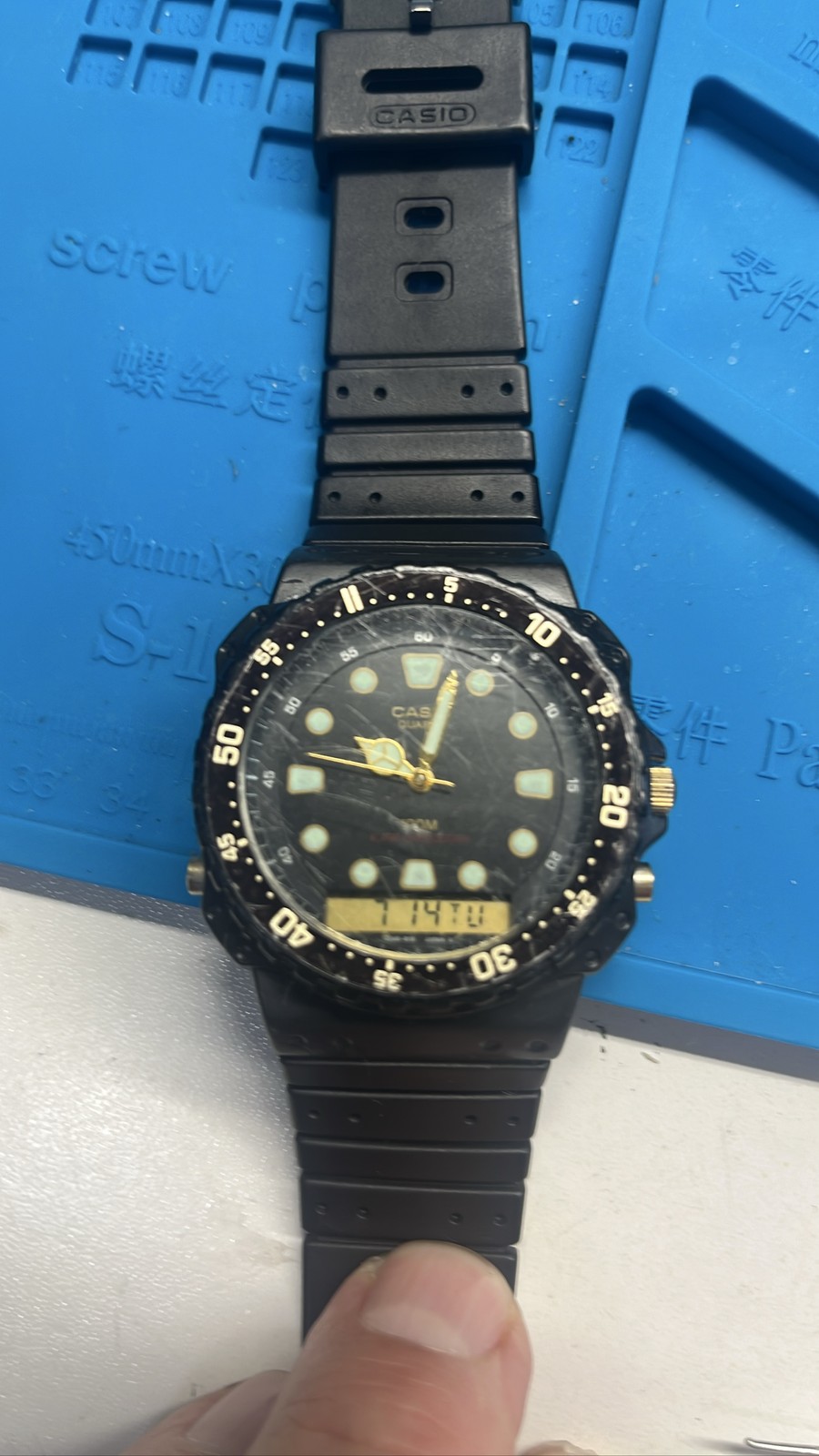 Casio AQ-100W 358 Analog Digital Quartz Men’s Diver Watch Japan