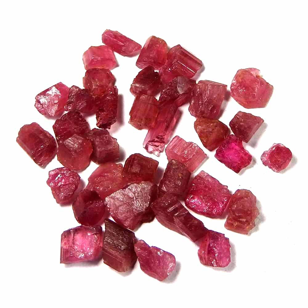 48.75 Ct Natural Pink Tourmaline Small Rough Lot Loose Gemstone