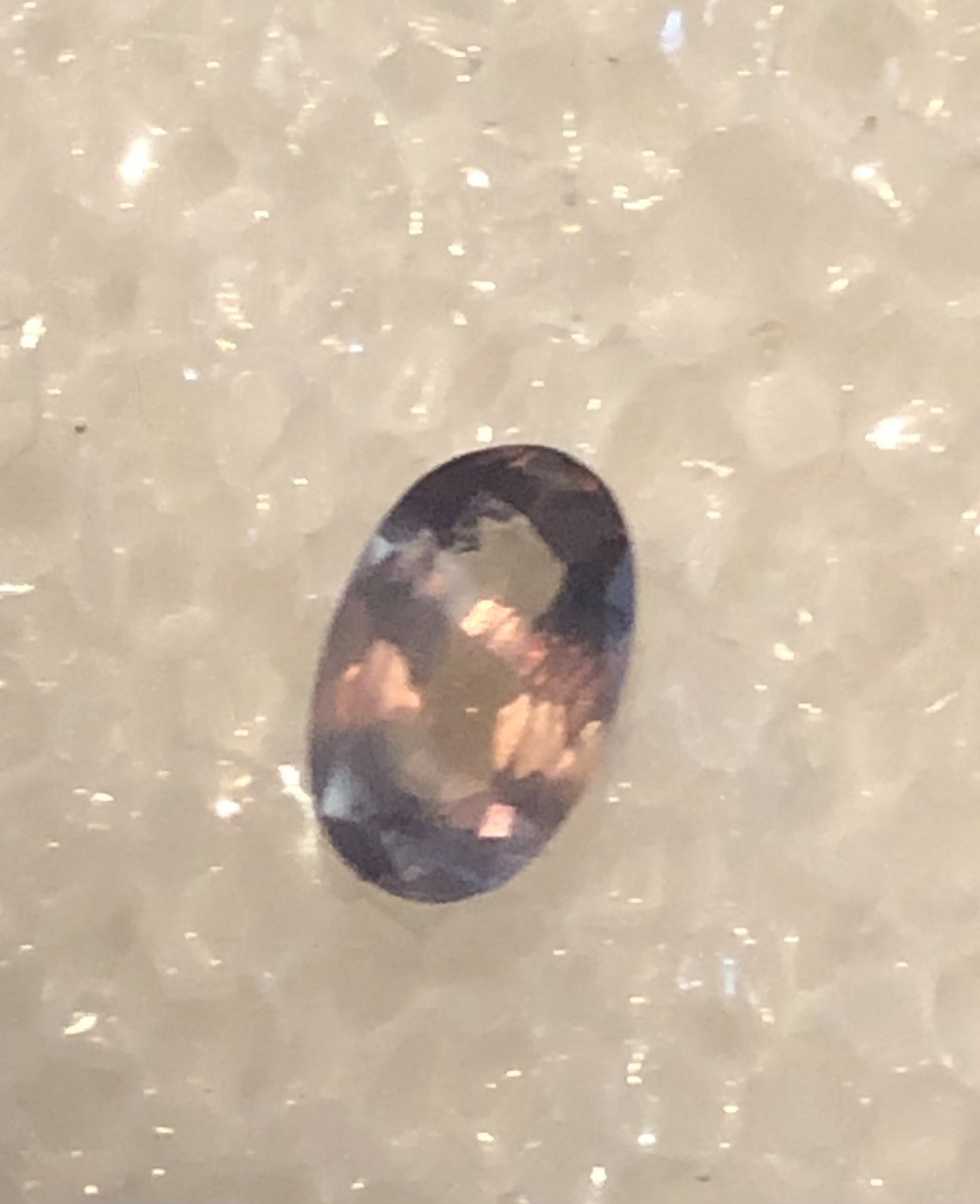 .75ct 6.9 X 4.4mm Natural Alexandrite-India-Great Color Change!