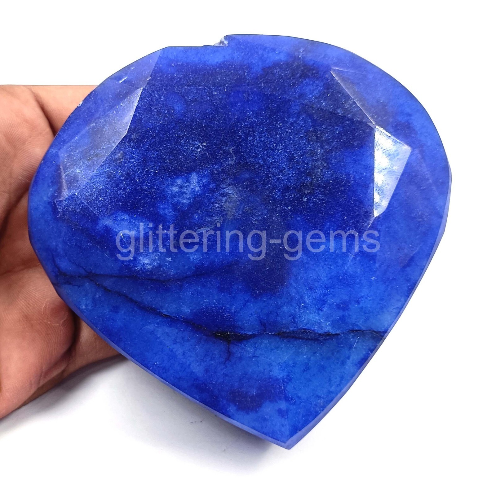IGL 450.00 Ct Heart Cut African BIG Blue Sapphire Natural Loose Gemstone 5MSZ
