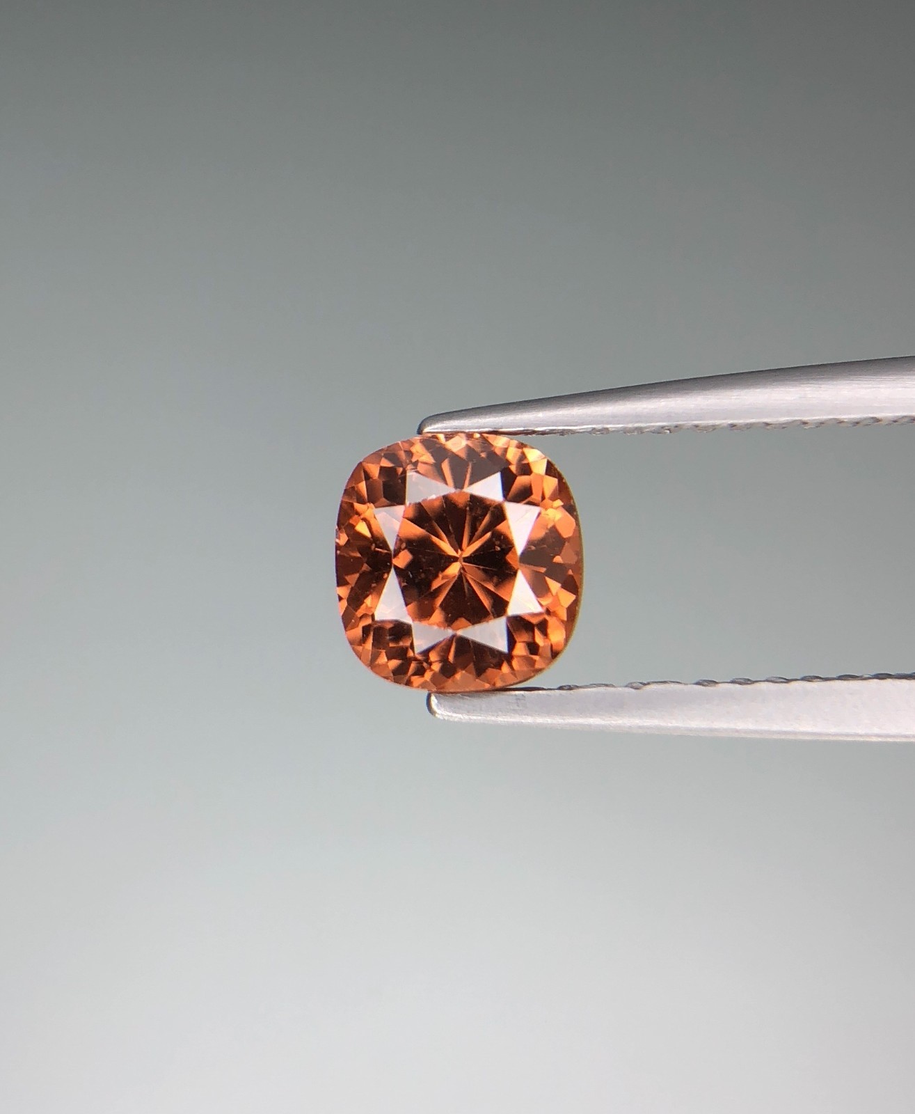 1.7 Ct Natural Faceted Rare Imperial Zircon Cushion Cut Loose Gemstone Cambodia