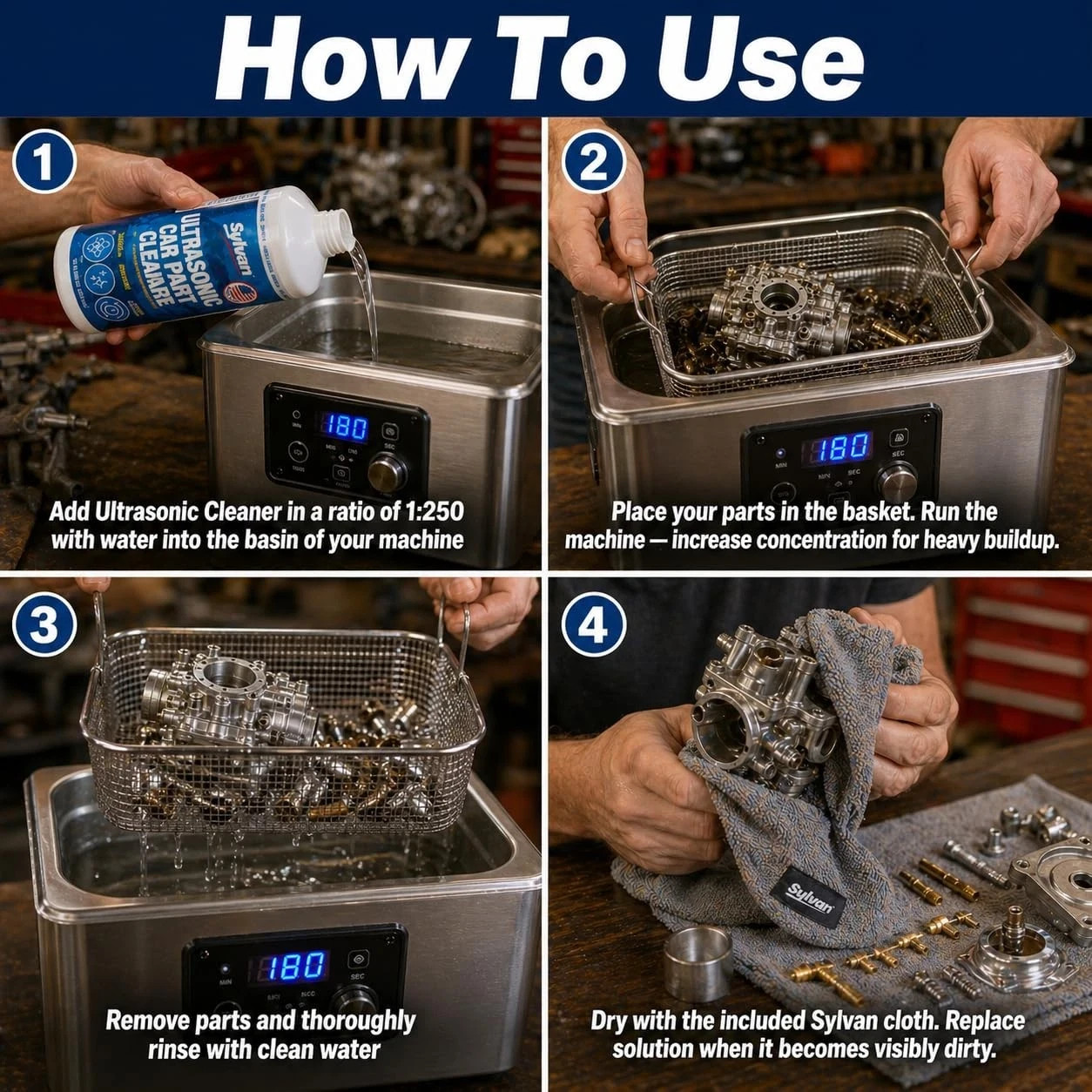 32 Oz. Ultrasonic Carburetor & Parts Cleaner Solution
