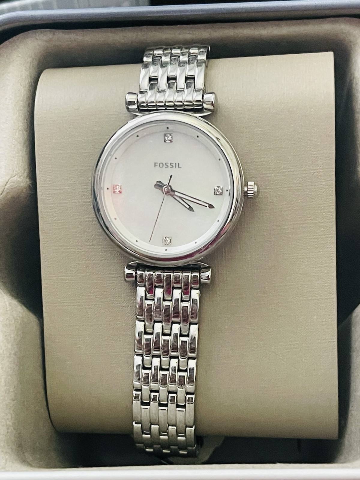 BRAND NEW FOSSILCarlie Mini Three Hand Stainless steel  ES4430