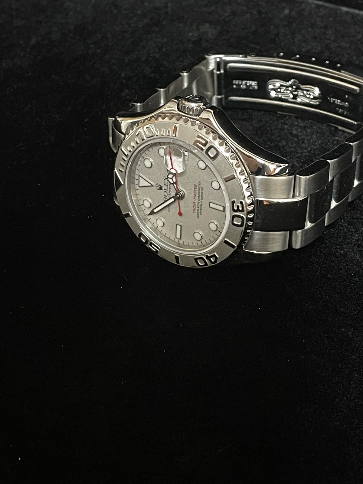 1999 Rolex Yacht-Master 168622 Platinum Dial SS Midsize No Papers 35mm
