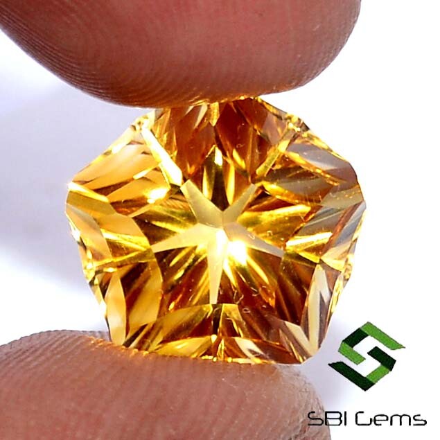 Natural Citrine Fancy Star Shape Concave Cut 13×13 mm 8.39 Cts Loose Gemstone