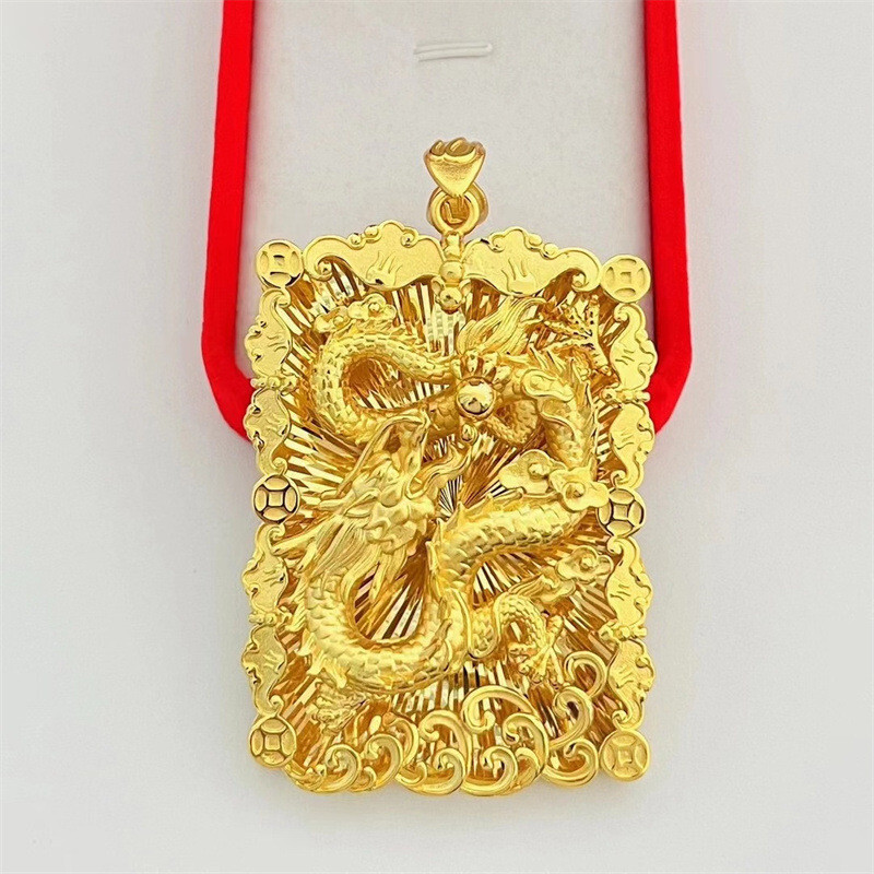 72g men Dragon Ball 22K 23K 24K THAI BAHT YELLOW GP GOLD Big Pendant