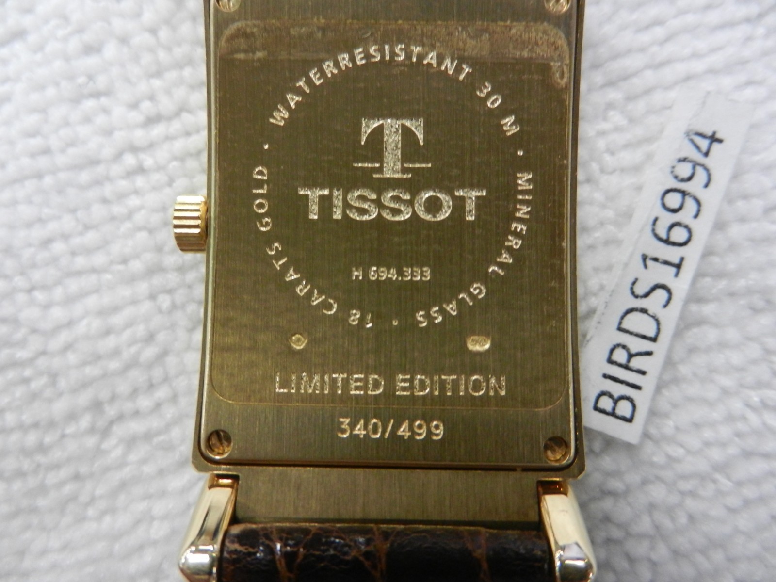 LIMITED EDITION MENS TISSOT 18K GOLD LISBOA CHRONOMETER MENS WATCH H 694.333