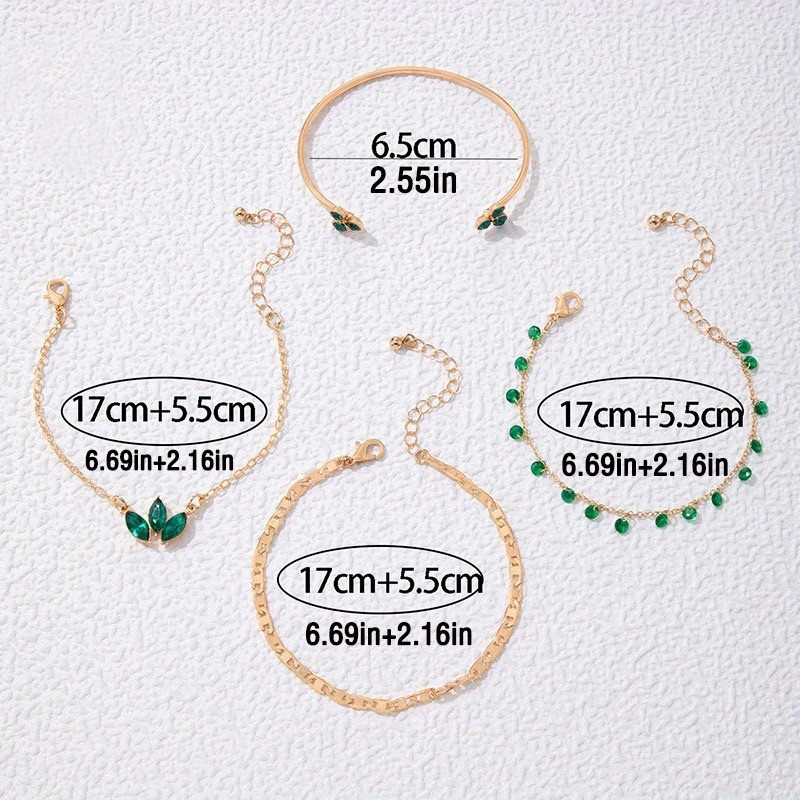 20Pcs Dainty Layered Chain Bracelets Adjustable Bangle Link Bracelet Set Women