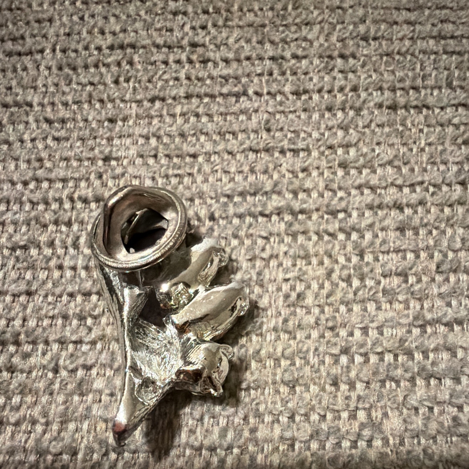 Lot of 3 Floral Flower Rhinestone Brooch Pins, Silver Tone & Pink, Prong Set
