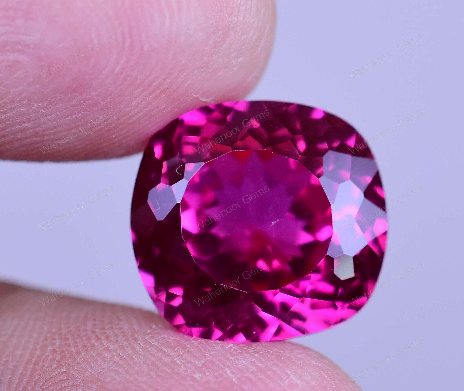 14.70 Ct Natural Mogok Rose Red Ruby Cushion Stunning CERTIFIED Loose Gemstone